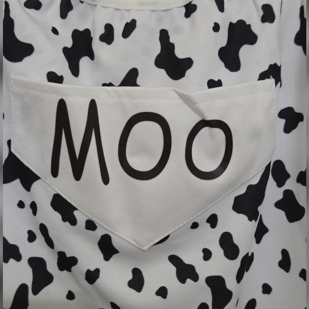Fashion Nova Women's Cow Queen 5 Pc Dress Halloween Costume Set White/Black M/L - Picture 10 of 13